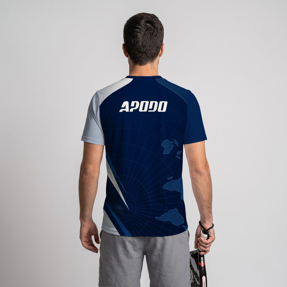 Design Phrase Padel Printed Sleeves Orange Padel T-Shirt