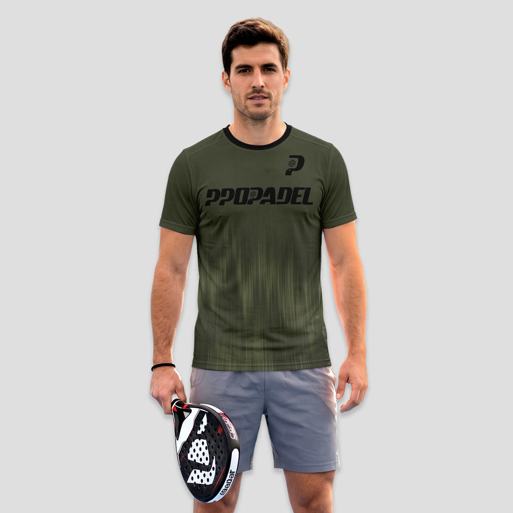 Minimalist Olive Green Sporty Style – Padel T-Shirt