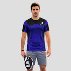 Blue and Black - Premium Sportswear Design - Padel T-Shirt