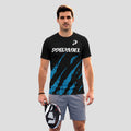Negra Garras Azul Neón – Camiseta de Pádel