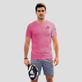 Patrón de Polígonos Rosa Magenta Camiseta de Pádel