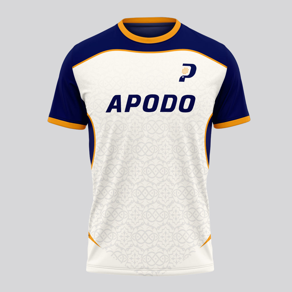Design Phrase Padel Printed Sleeves Orange Padel T-Shirt