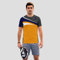 Estilo Deportivo Tricolor Naranja Gris – Camiseta de Pádel
