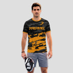 Negra Camuflaje Naranja y Gris – Camiseta de Pádel