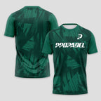 Verde Oscuro Pinceladas Abstractas – Camiseta de Pádel