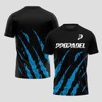Negra Garras Azul Neón – Camiseta de Pádel