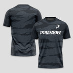 Dark Grey and Black Camouflage – Padel T-Shirt