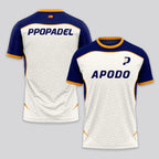 Design Phrase Padel Printed Sleeves Orange Padel T-Shirt