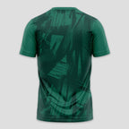 Verde Oscuro Pinceladas Abstractas – Camiseta de Pádel