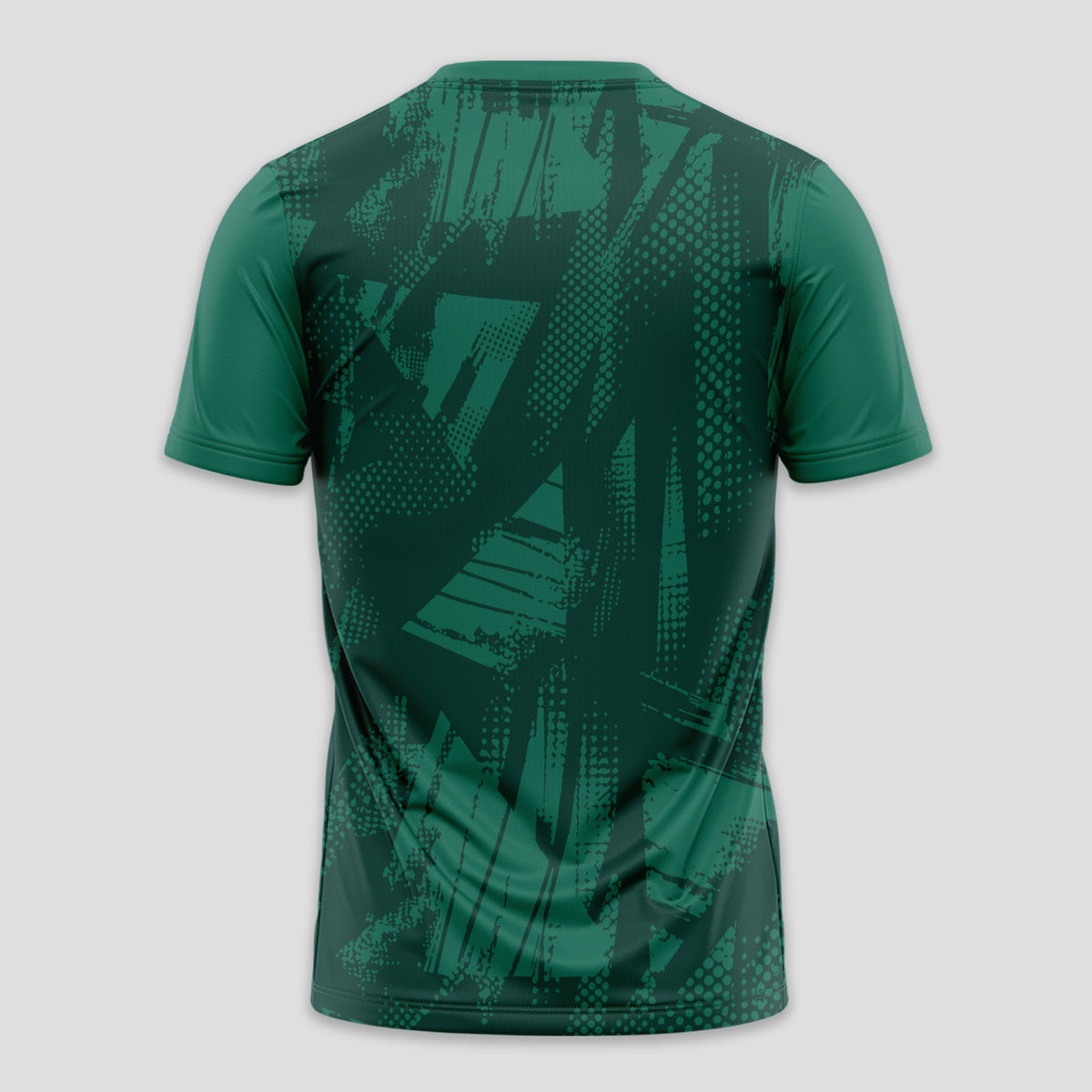 Verde Oscuro Pinceladas Abstractas – Camiseta de Pádel