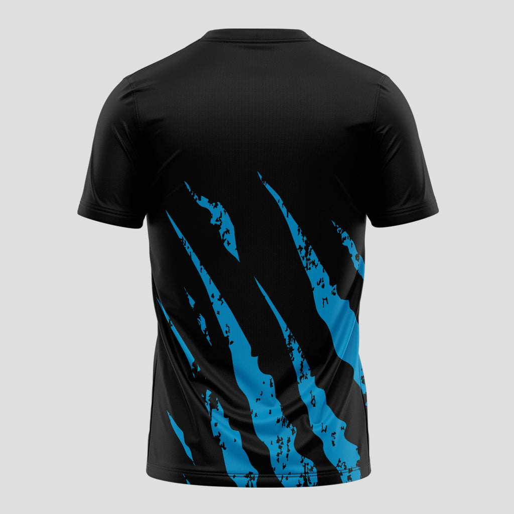 Negra Garras Azul Neón – Camiseta de Pádel
